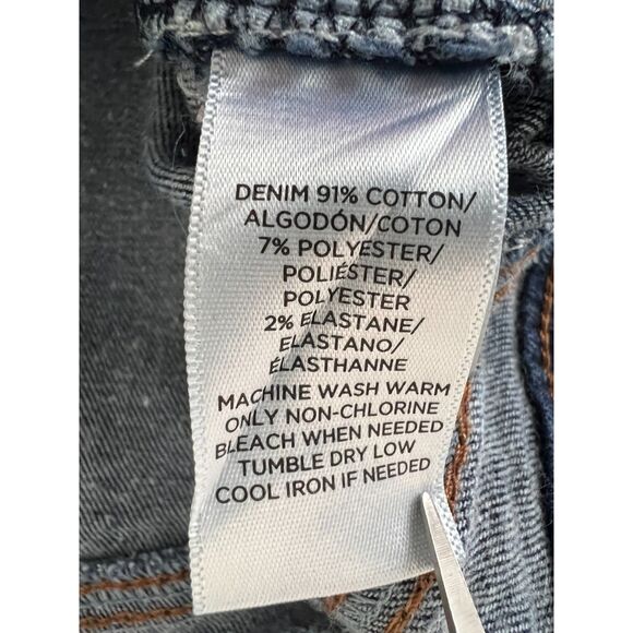 LOFT Women's Modern Skinny Jeans Dark Wash Distressed Size 24 / 00 - Picture 6 of 11